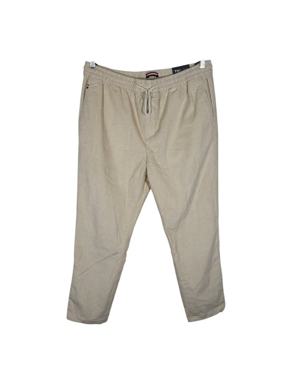 Tommy Hilfiger Men L Cream Casual THFLEX Adaptive Corduroy Jogger Pant NWT